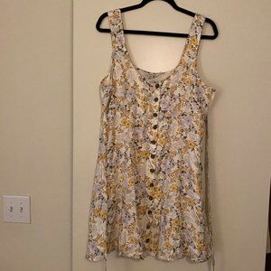 NEVER WORN AE Button Front Mini Dress- Cream Large